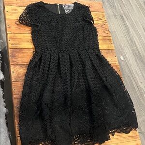 Charming Black Lace Kids Dress